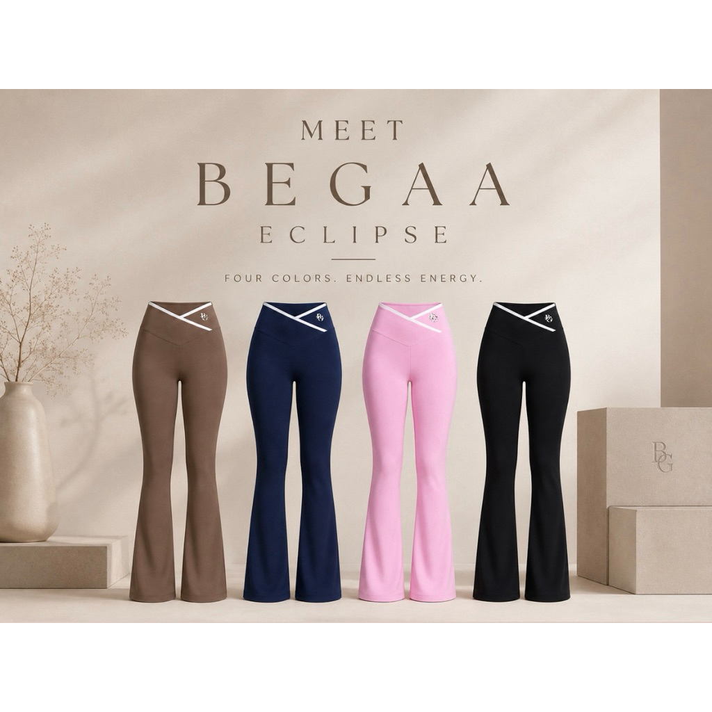 🎈พร้อมส่ง🎈BEGAA Eclipse trousers(แค่:กางเกง) ชุดออกกำลังกาย ชุดโยคะ ชุดฟิตเนส | BEGAA.CLUB
