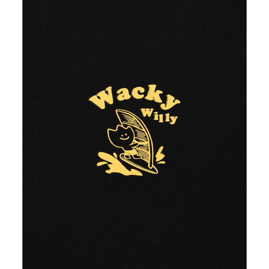 WACKY WILLY เสื้อยืดรุ่น KIKI SURFING GRAPHIC SHORT SLEEVE T-SHIRT BLACK Unisex 80331SSFSSU_F6BKXX — صورة 5