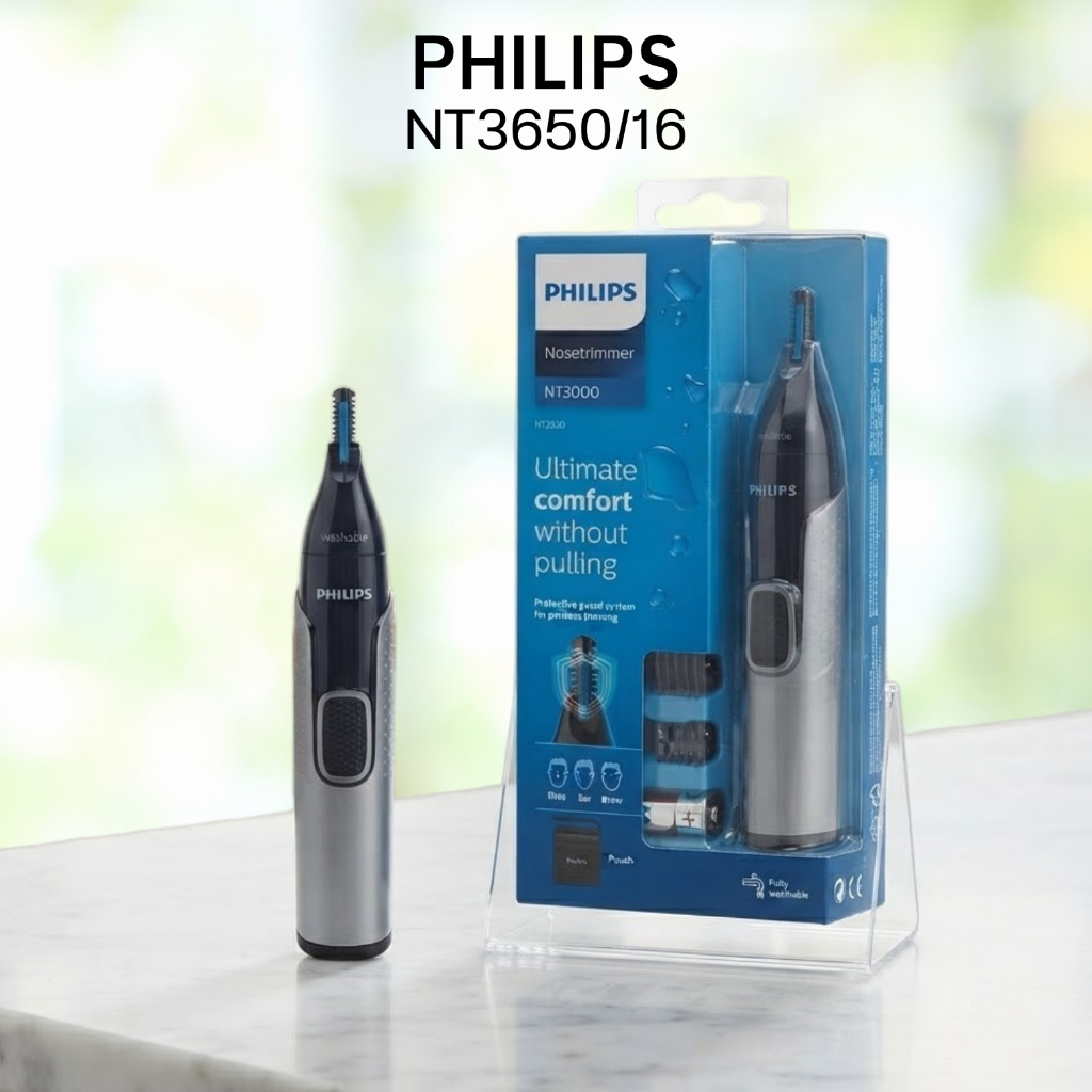 เครื่องตัดแต่งขนจมูก ขนหู ขนคิ้ว PHILIPS Nose trimmer series 3000 รุ่น NT3650/16