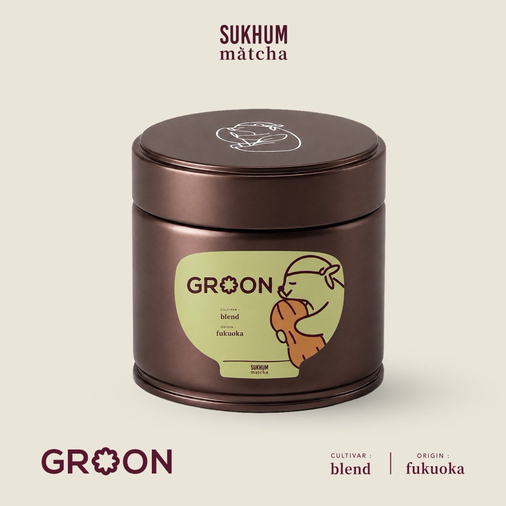 ผงมัทฉะ GROON (กรุ่น) - Fukuoka Japan