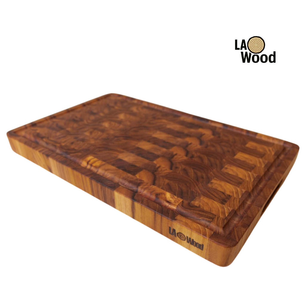 เขียงไม้สักเอนเกรน LAO WOOD รุ่น CB006-1
