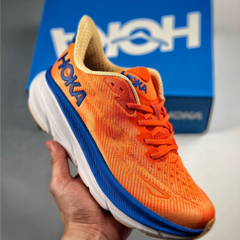 Hoka Clifton 9 sneakers, running shoes, marathon running shoes