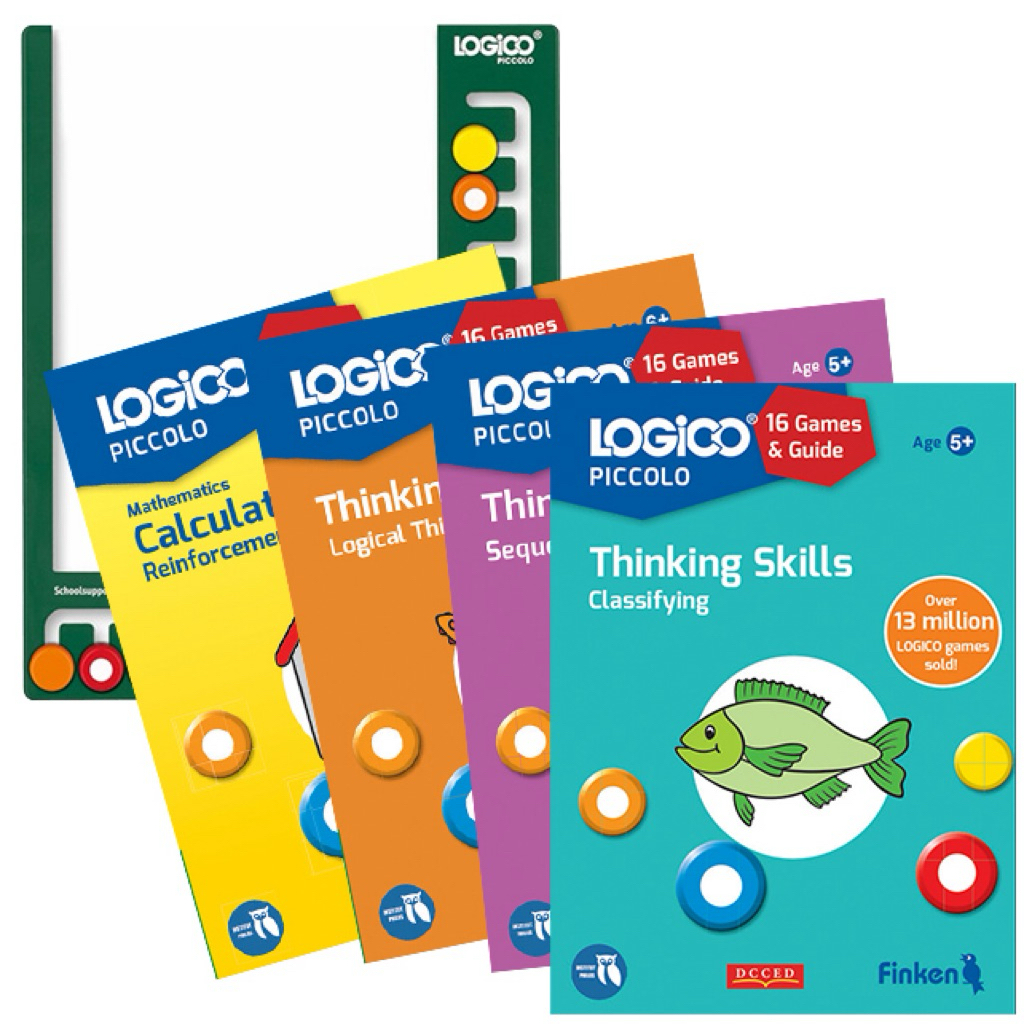 LOGICO | 🇨🇦 CANADA | Pack C – 4 Piccolo Games + 1 Piccolo Game Board