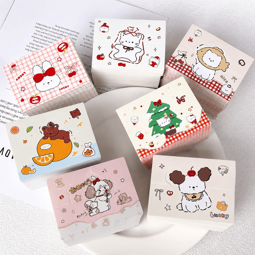 (พร้อมส่ง) หัวกระดาษ กระดาษติดถุง ขนาด 8*6 cm 50 แผ่น
