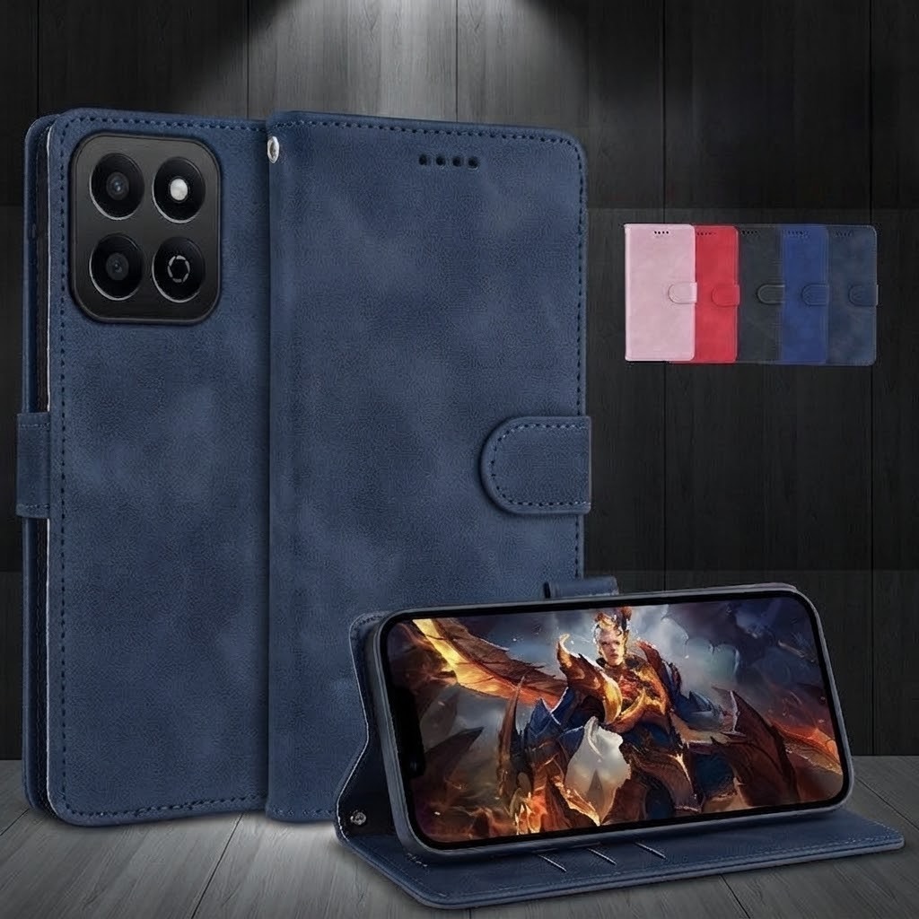 เคสฝาพับ เคสมือถือ ล็อคได้ สำหรับ HONOR X7C เคสเปิดปิดกันกระแทก มีช่องใส่บัตร แถมสายคล้อง