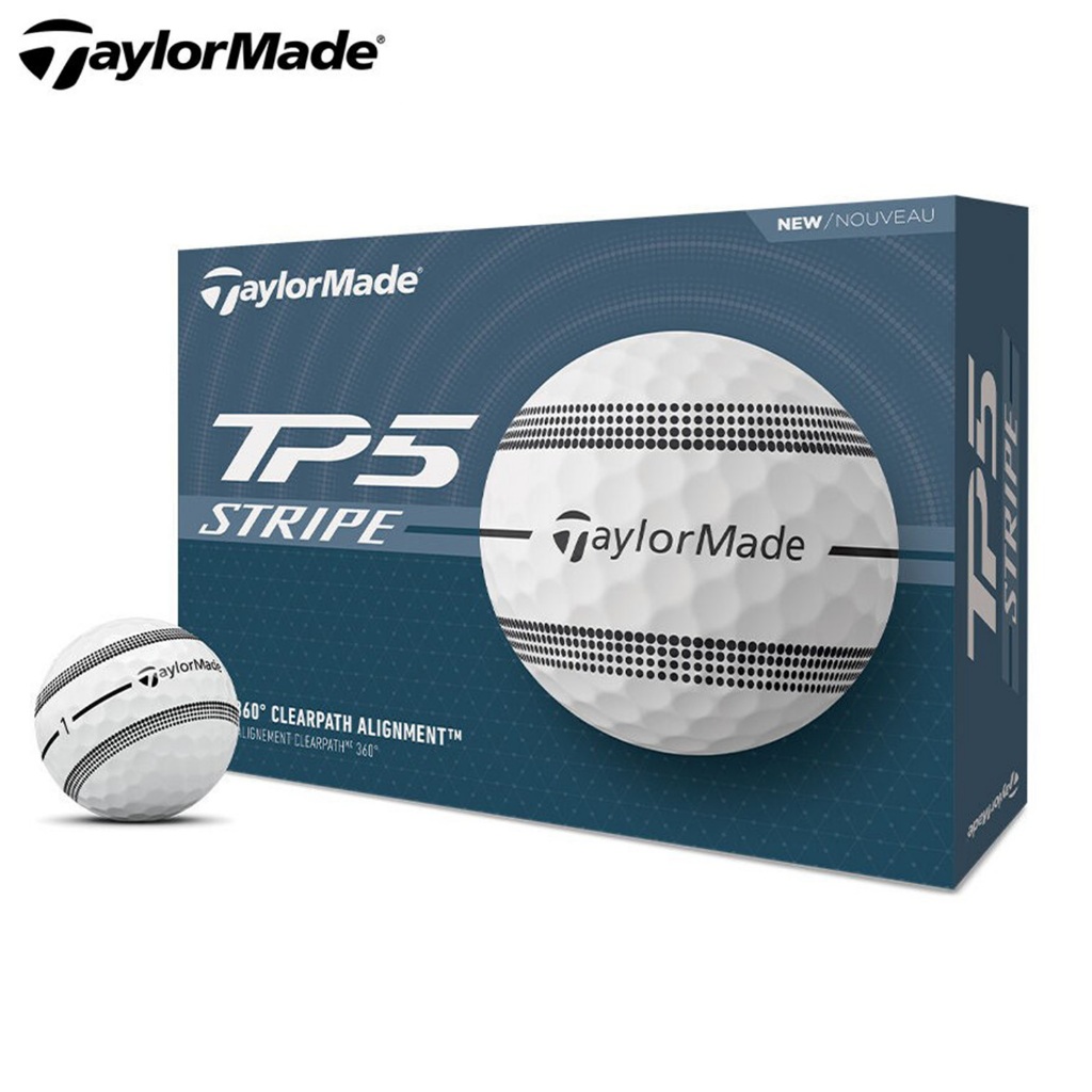 TAYLORMADE TP5 Stripe Golf Balls ลูกกอล์ฟ Tour 5 ชั้น (1 กล่อง 12 ลูก) WHITE