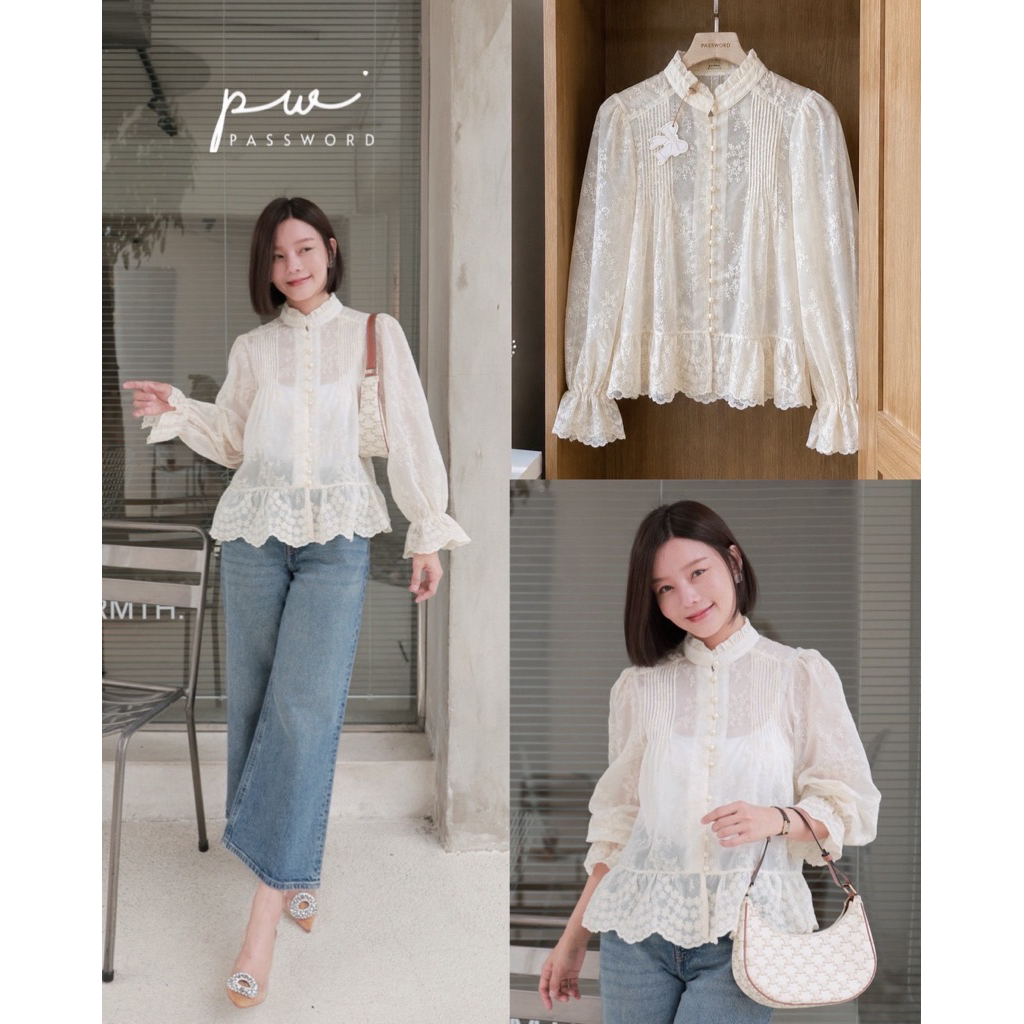 Password 0195 เสื้อคอตตอนซิลค์ เนื้อนุ่มใส่เย็นสบาย