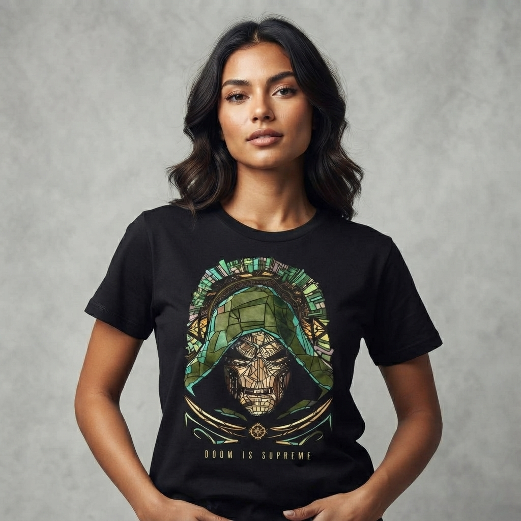 Dr. Doom Stained Glass Doomsday 2026 Avengers T-Shirt
