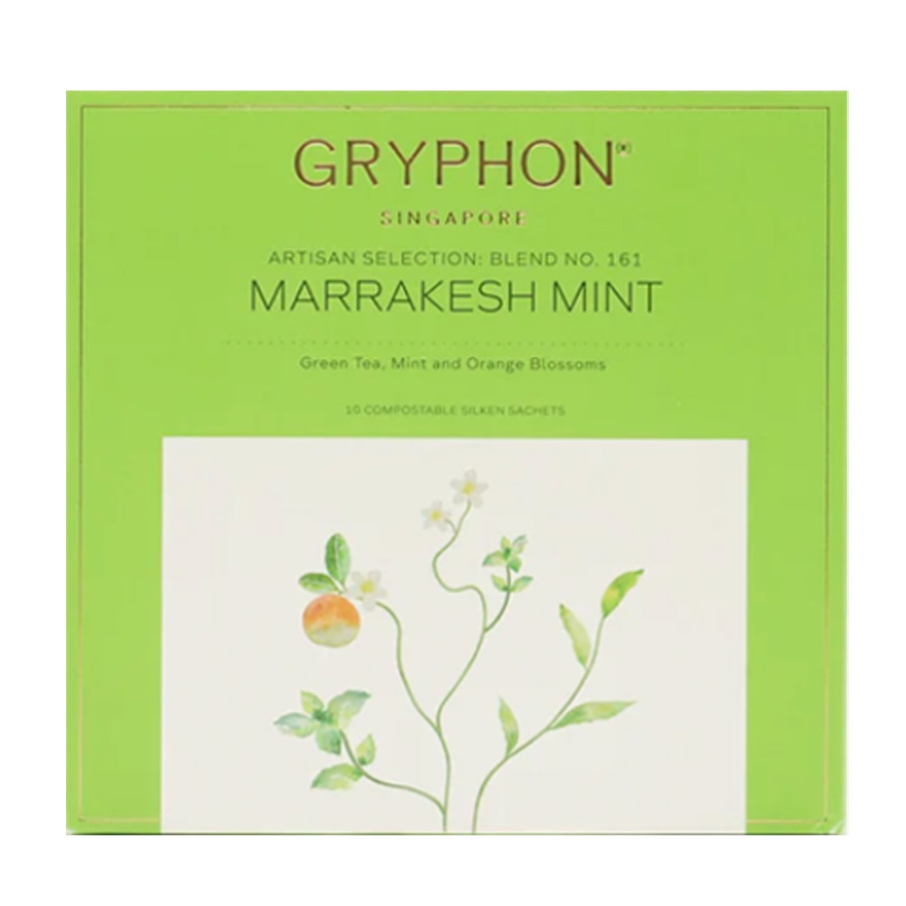 Gryphon Tea Marrakesh Mint Green Tea 10 Sachets ชากริฟฟอน มาราเกช มิ้นท์ กรีนที 10 ซอง