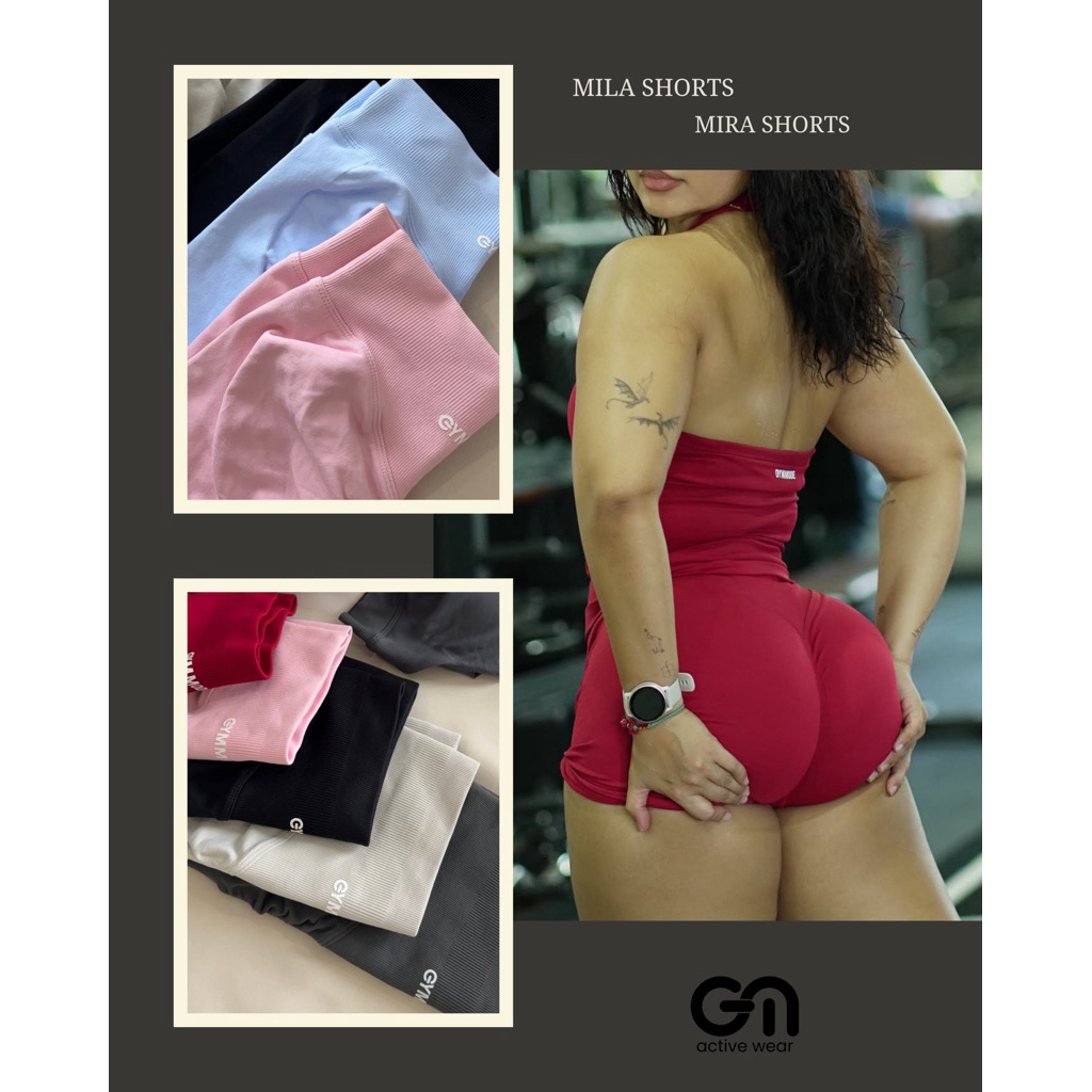 Gymmode - Mila shorts กางเกงขาสั้นก้นเด้ง กระชับ เก็บเอว