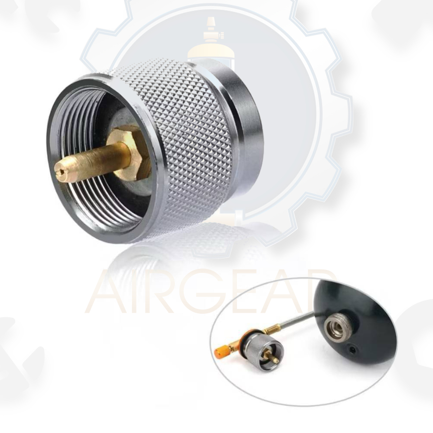 อะแดปเตอร์หัวแปลงแก๊ส MAPP / Propane เป็นเกลียวซาลาเปา (CGA600 to EN417) วัสดุอลูมิเนียม สำหรับต่อสา