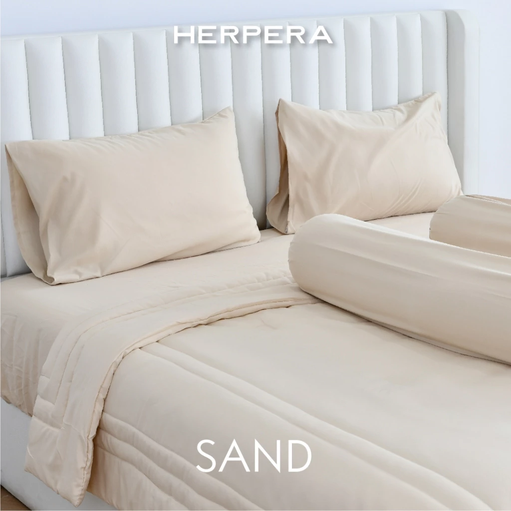 HERPERA ชุดผ้าปูที่นอน ครบเซต พร้อมผ้านวม (รวมสีโทนเดียว) thumbnail 4