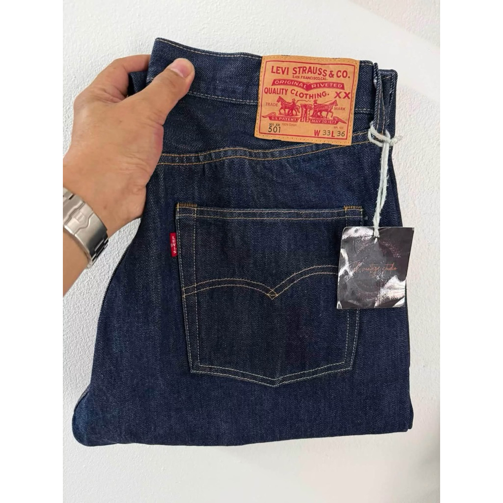 Levi’s 501 XX redtap-big”E” ริมแดง “LVC 1966”  Made in USA , Size W33 L34 (ขนาดจริงดูตรงรายละเอียดสิ