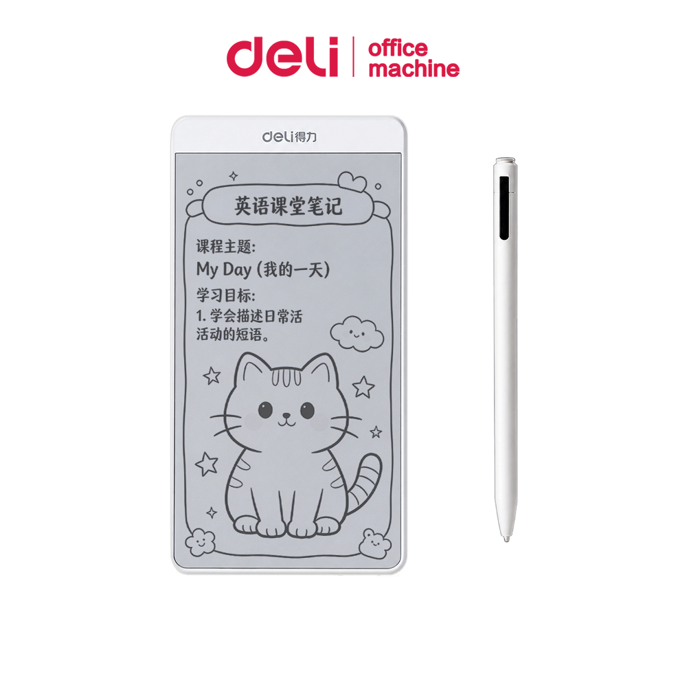 Deli กระดานไวท์บอร์ด กระดานแม่เหล็ก พร้อมปากกาหัวแม่เหล็ก ไม่ใช้หมึก ถนอมสายตา Magic Whiteboard