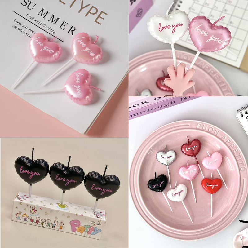 เทียนวันเกิด หัวใจLove You (พร้อมจัดส่ง)