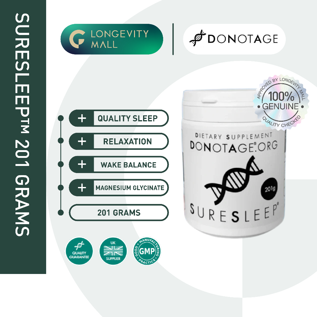 DoNotAge SureSleep™ 201 g. ผลิตภัณฑ์เสริมอาหารสำหรับผู้ที่ต้องการดูแลการพักผ่อน