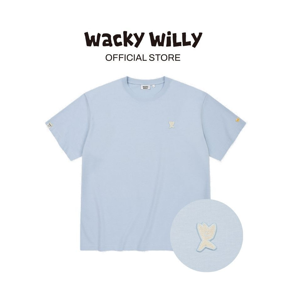 WACKY WILLY เสื้อยืดรุ่น KIKI WAPPEN SHORT SLEEVE T-SHIRT BLUE Unisex (80165OKKSSU_F6BLXX)