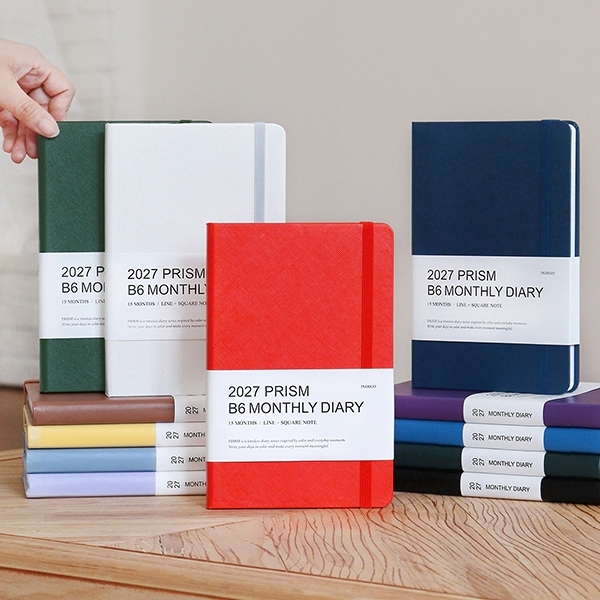 2027 Prism B6 Monthly Diary แพลนเนอร์รายเดือน 15 เดือน Indigo