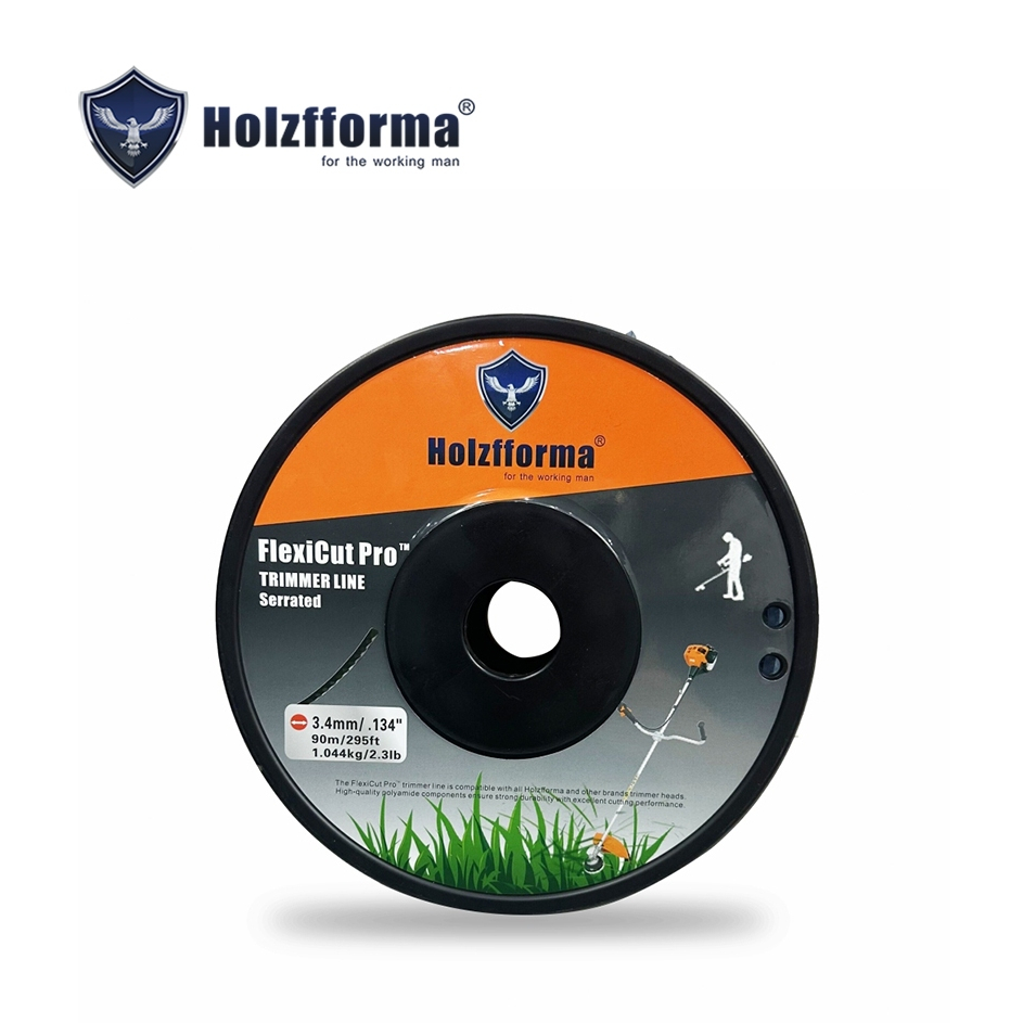 Holzfforma FlexiCut Pro 3.4mm / .134"x90m. เอ็นตัดหญ้าฟันเลื่อย ขนาด 3.4 มม. 90 ม. (SR003490PRO)
