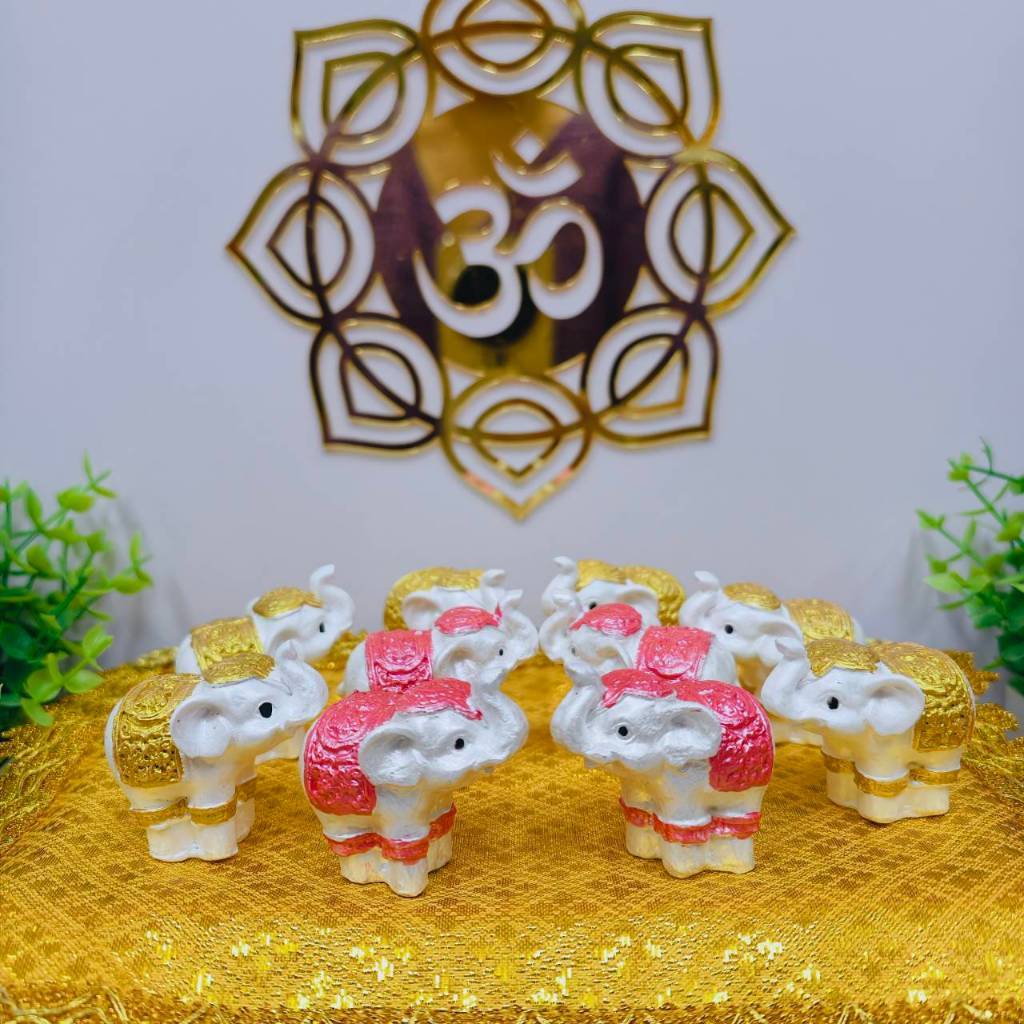 MT-CH1C ช้างจิ๋วมหาเศรษฐี 1.5 นิ้ว ราคาต่อตัว ถวายพระแม่ลักษมี สีทอง มั่งคั่ง โชคลาภ สีชมพู ความรักดี แต่งและไม่แต่ง