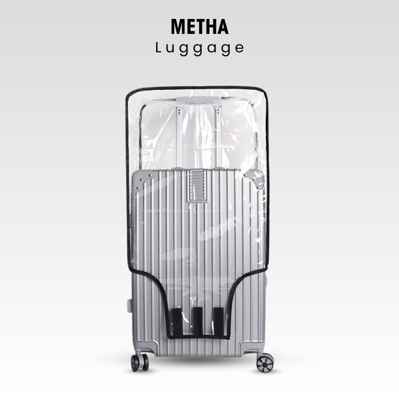 METHA ถุงคลุมกระเป๋าเดินทาง PVC  20นิ้ว/ 21นิ้ว /24นิ้ว /25นิ้ว/ 28นิ้ว /29นิ้ว ผ้าคลุมกระเป๋าพลาสติก พลาสติกใส กันรอย