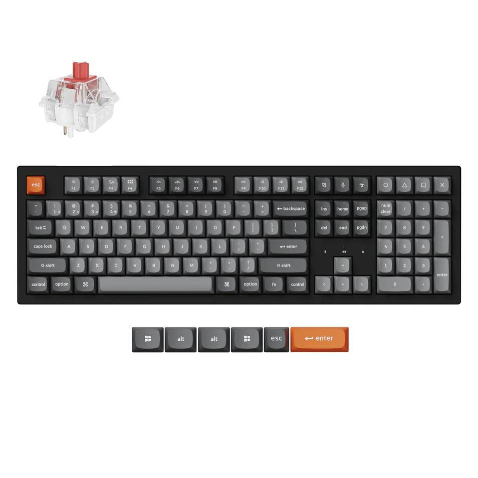 [มือสอง] คีย์บอร์ดไร้สาย Mechanical Keychron K10 Max สีดำ Full Size 100% คีย์ TH/EN สวิตช์ Silent Re