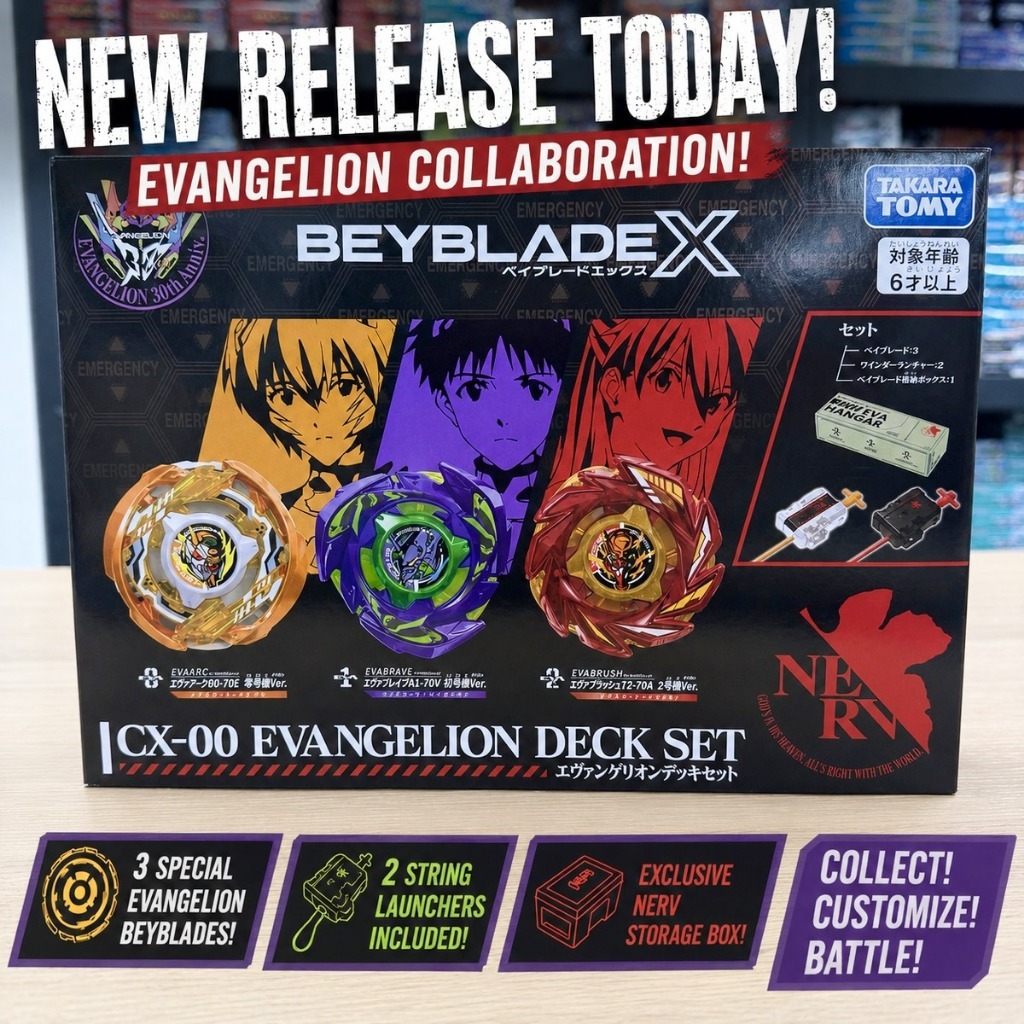 Takara Tomy Beyblade X CX-00 Evangelion Deck Set