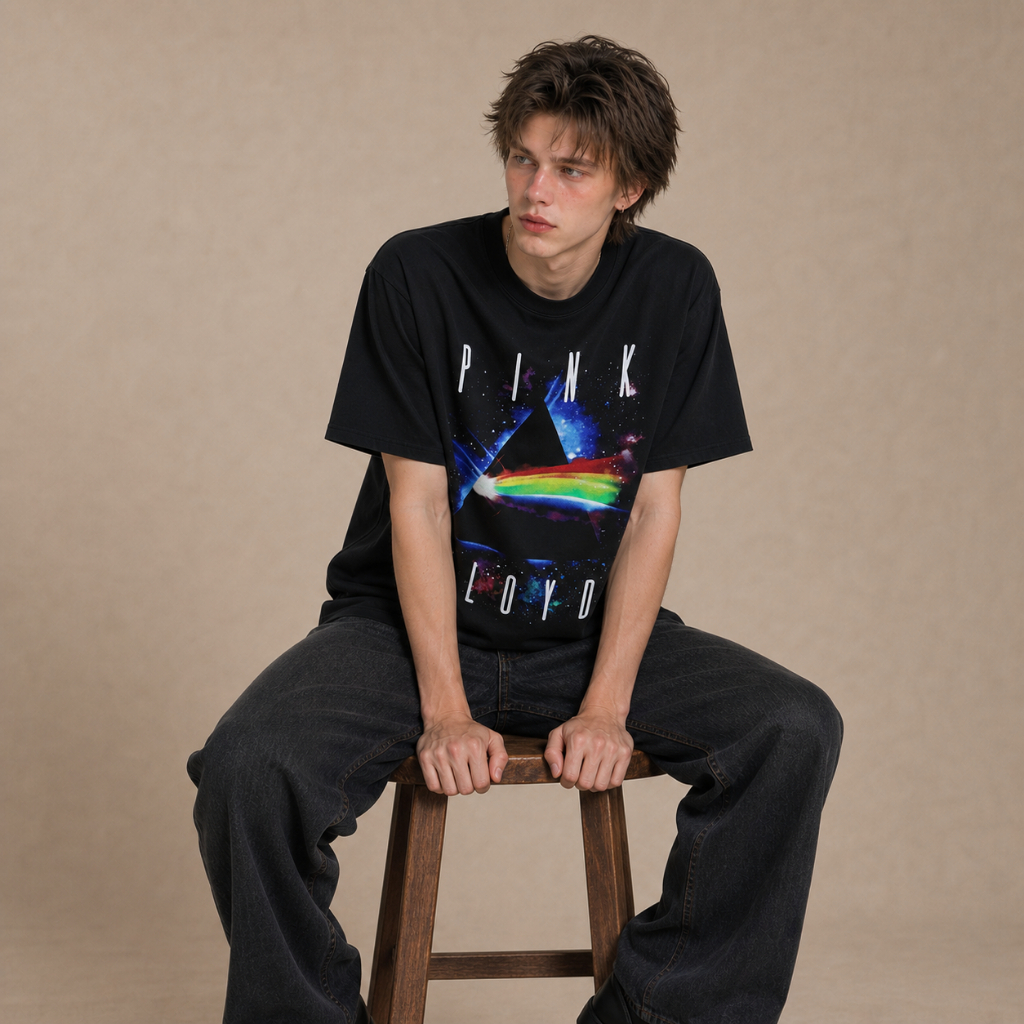 BLAXROXX | PINK FLOYD® | [PF0027] | เสื้อยืดคอกลม แขนสั้น | สกรีนลายคมชัด ไม่หลุดลอก | Cotton100%