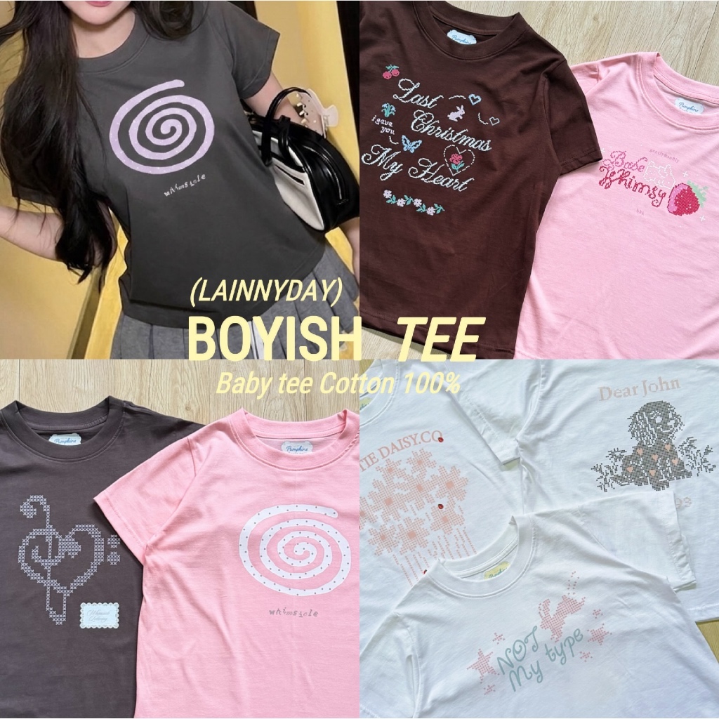 เสื้อเบบี้ที ตัวยาว รุ่น Boyish Tee อก 38 นิ้ว The Pumpkins