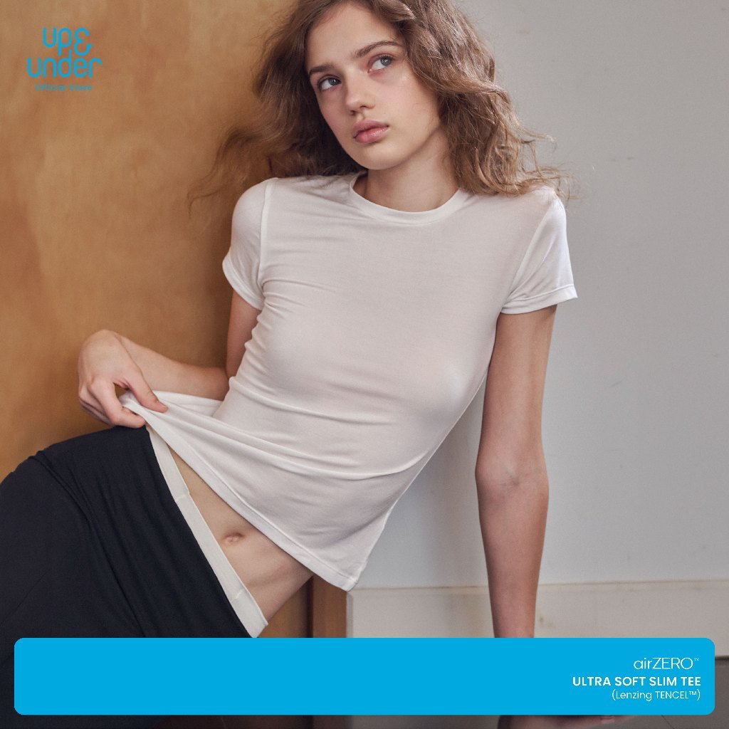 UP&UNDER: airZERO Ultra Soft Slim Tee (Lenzing TENCEL™) เสื้อยืดทรงสลิม เส้นใยจากธรรมชาติ ผ้านุ่มเย็น ใส่สบายทุกองศา