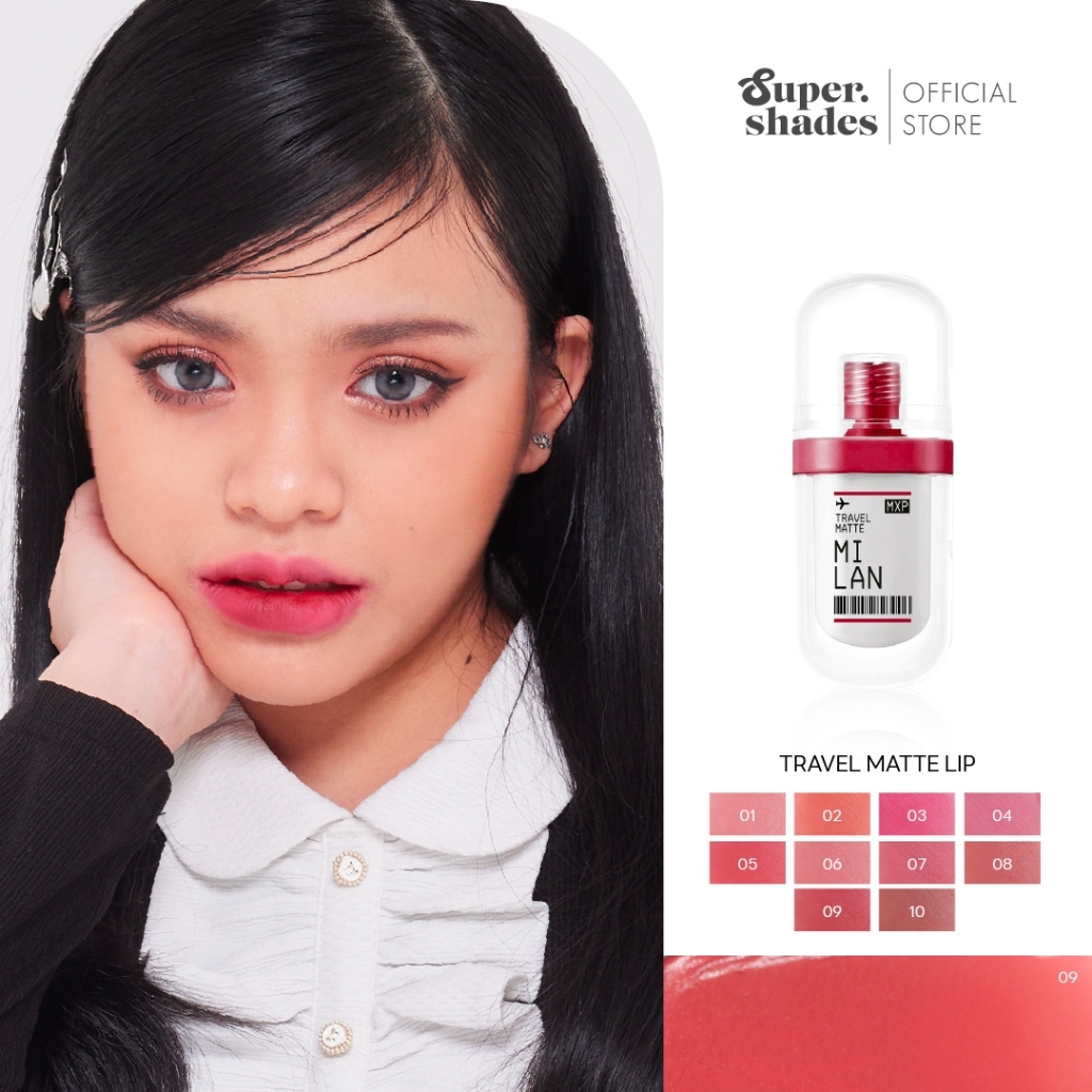 SuperShades Travel Matte Lip Comfy ซุปเปอร์เฉด ลิปแมทเนื้อบางเบา เกลี่ยง่าย เม็ดสีชัด ติดทน กลบสีปาก