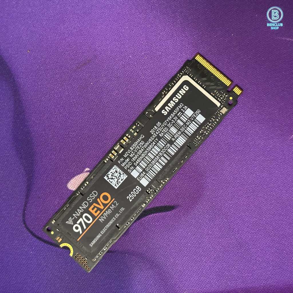 M.2 Nvme Samsung 970 Evo 250GB Gen3 มีแต่ตัว เอ็มดอททูมือสอง