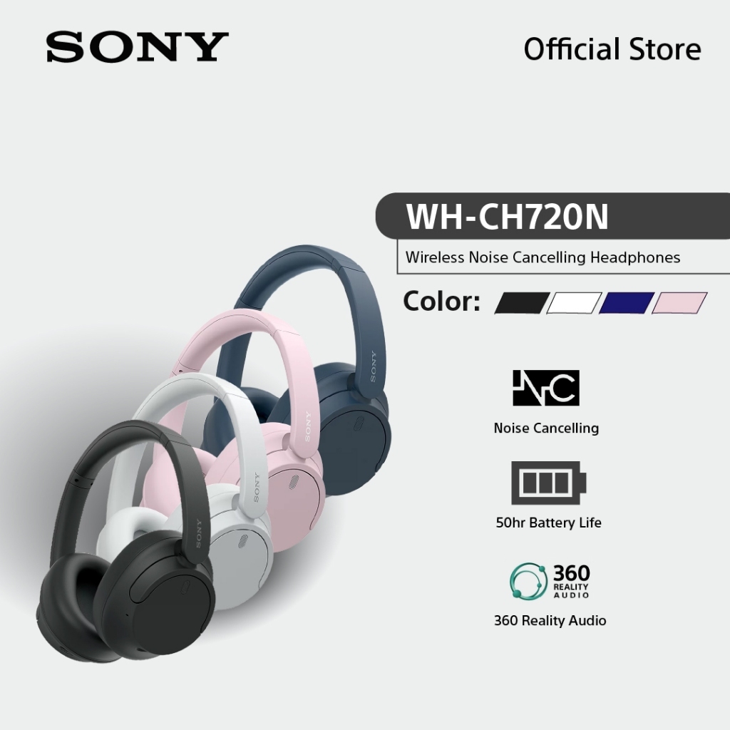 Sony หูฟัง Headphones รุ่น WH-CH720N | Bluetooth® 5.2 | Easy and clear hands-free calling and voice 
