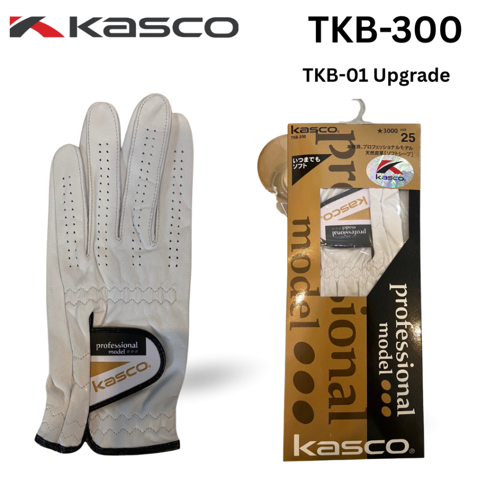 【Official】＜Golf Glove＞Kasco sheep glove (TKB-300) Glove Sheep (3pcs./Pack) ถุงมือกอล์ฟข้างซ้ายหนังแกะสำหรับผ