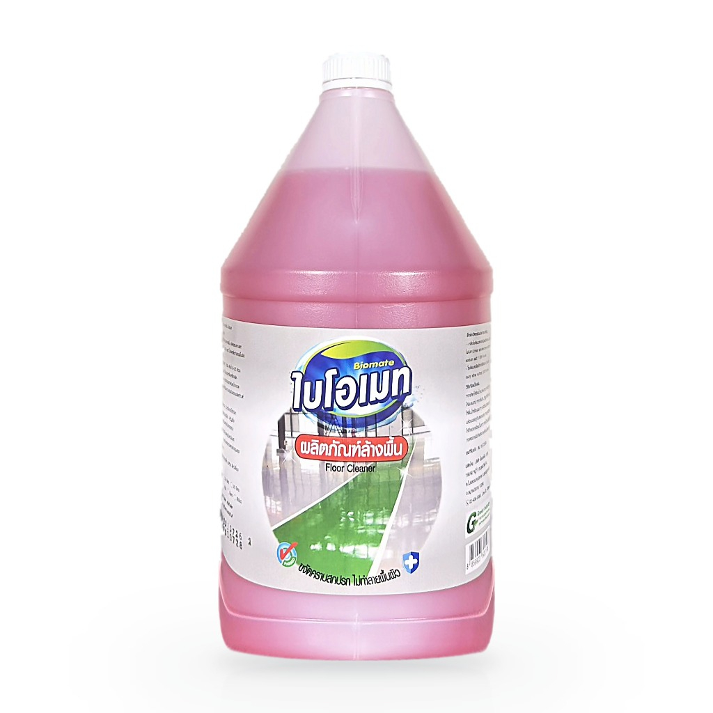 BIOMATE ไบโอเมท | ผลิตภัณฑ์ล้างพื้น สูตรเข้มข้น ขนาด 3.8 ลิตร (1 แกลลอน) · รหัส BIOMATE-FLOOR-CLEANE