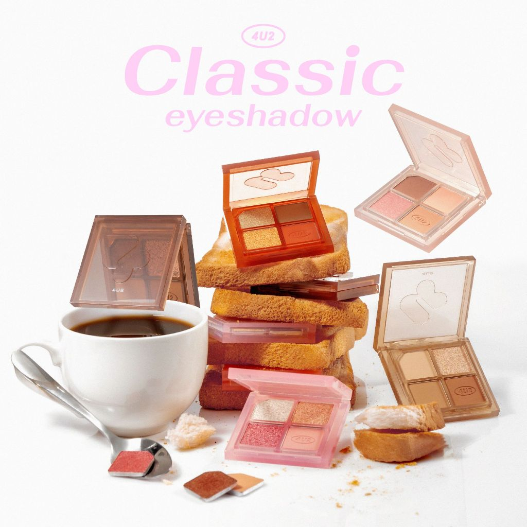 พาเลทตา 4U2 JEWELRY BOX - 4u2 eye shadow พาเลทอายแชโดว์ 4 สี พาเลททาตา4U2 อายชาโดว