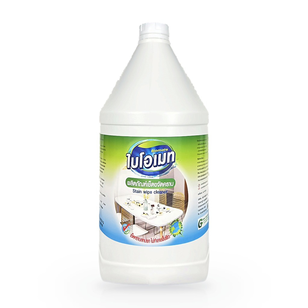 BIOMATE ไบโอเมท | ผลิตภัณฑ์เช็ดขจัดคราบอเนกประสงค์ สูตรเข้มข้น ขนาด 3.8 ลิตร (1 แกลลอน) · รหัส BIOMA