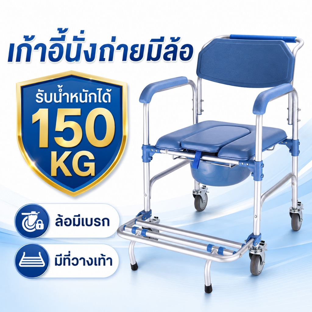รถเข็นอาบน้ำผู้สูงอายุ เก้าอี้อาบน้ำผู้สูงอายุ เก้าอี้นั่งถ่าย รถเข็นผู้ป่วย เก้าอี้นั่งอุจจาระ รถเข็นอาบน้ำผู้ป่วย