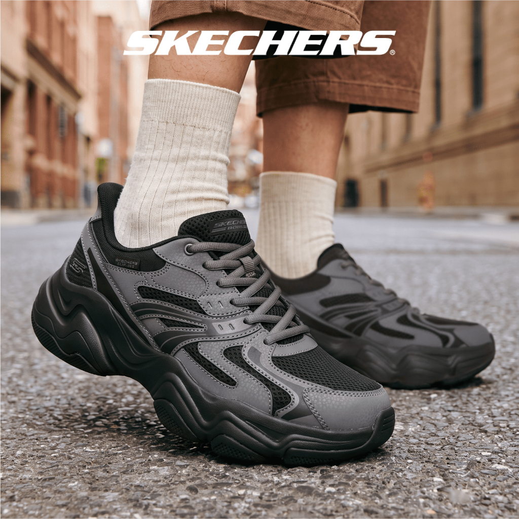 Skechers สเก็ตเชอร์ส รองเท้าผู้ชาย Men Bobs Diego Shoes - 118334-BKMT