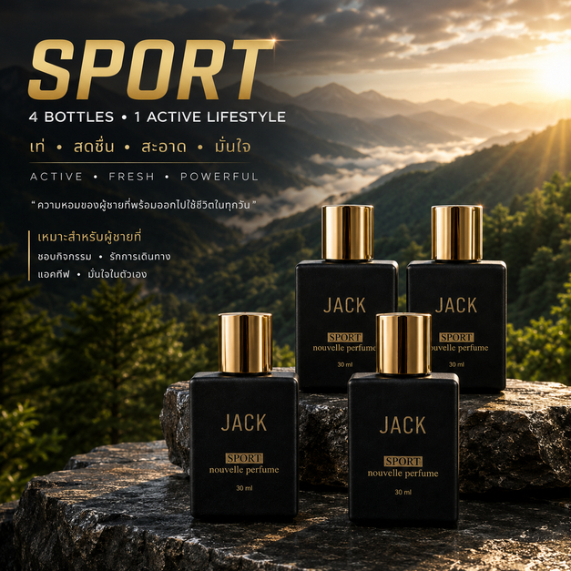 SPORT น้ำหอมผู้ชาย กลิ่นหอมเท่ สะอาด มั่นใจ 30ML.