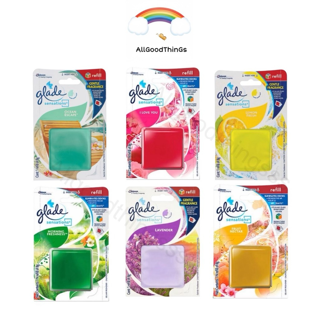 Glade แผ่นน้ำหอมปรับอากาศ Sensations Refill 8กรัม