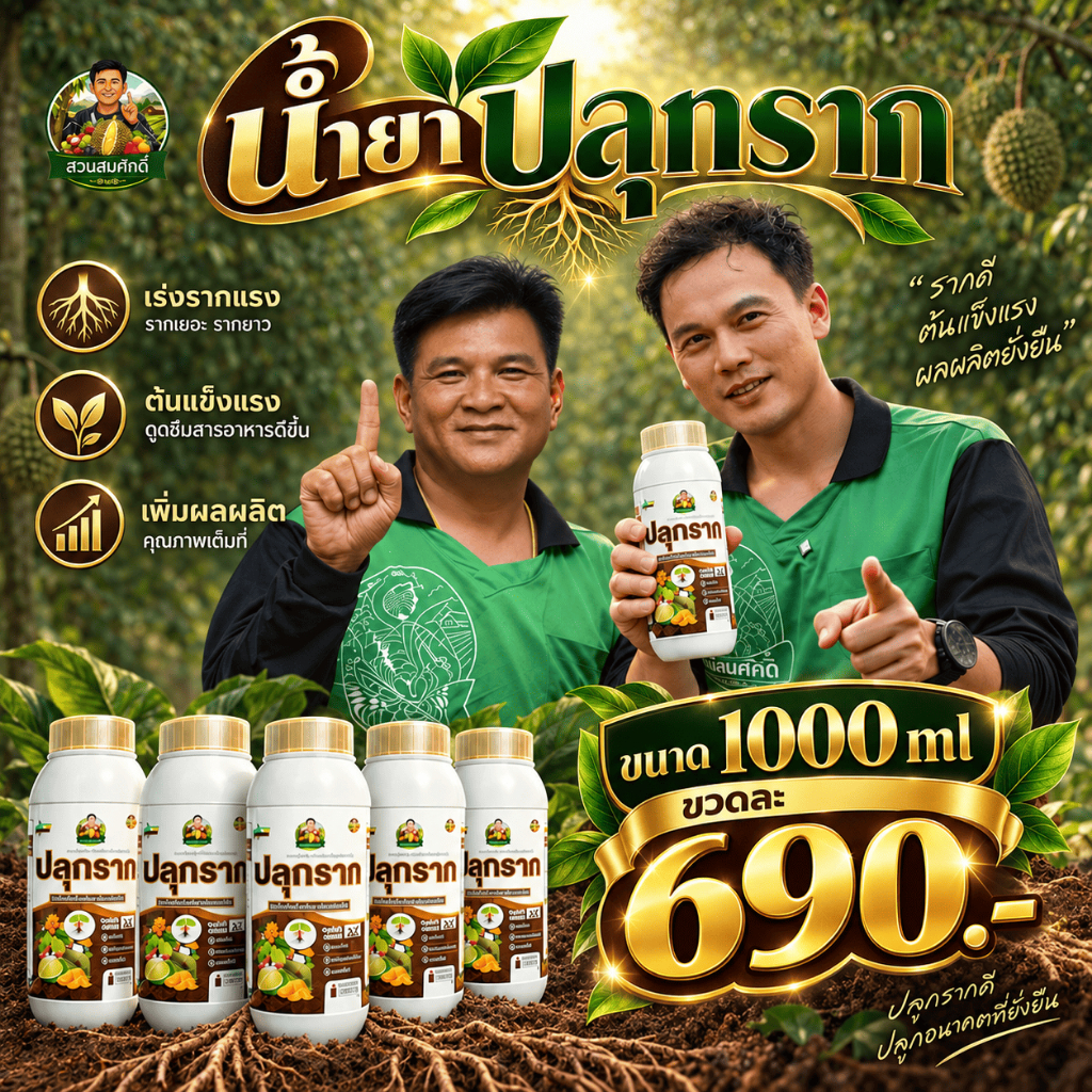น้ำยาเพิ่มประสิทธิภาพพืชชนิดน้ำ น้ำยาปลุกราก