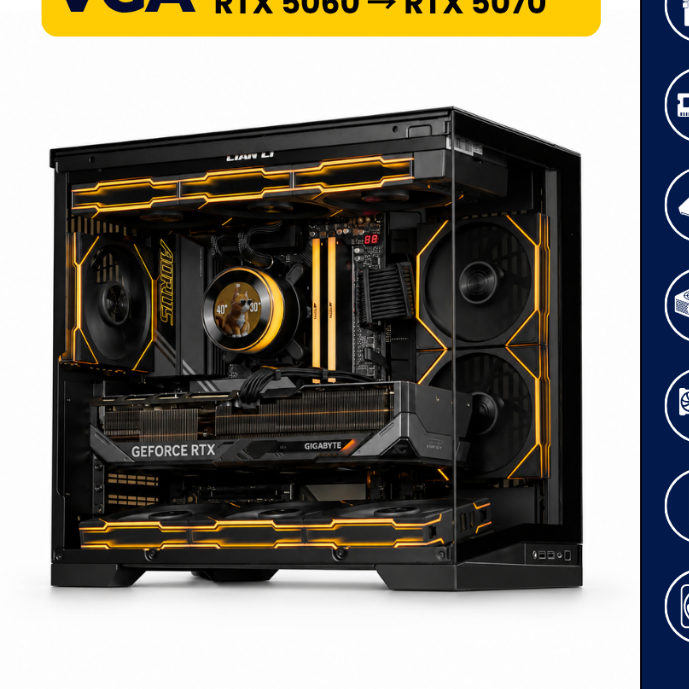 คอมประกอบ Gaming PC AMD Ryzen 7 5800X3D + เลือก RTX 5060–RTX 5070 RAM 32GB SSD 1TB | Monkey ETC