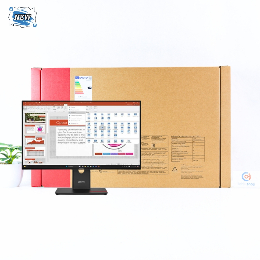 MONITOR (จอมอนิเตอร์) LENOVO THINKVISION T27-40 27 INCH IPS FHD 120Hz (ของใหม่) P17802