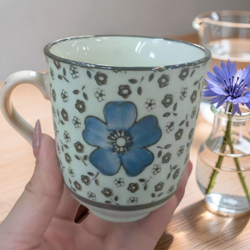 แก้วเซรามิค แก้วชา แก้วกาแฟ วินเทจ ขนาด 3x3 นิ้ว 6 ออนซ์ ceramic mug