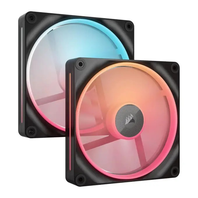 CORSAIR iCUE LINK LX140-R RGB 140mm ARGB Reverse Flow Fan - Double Pack - Black - CO-9051052-WW