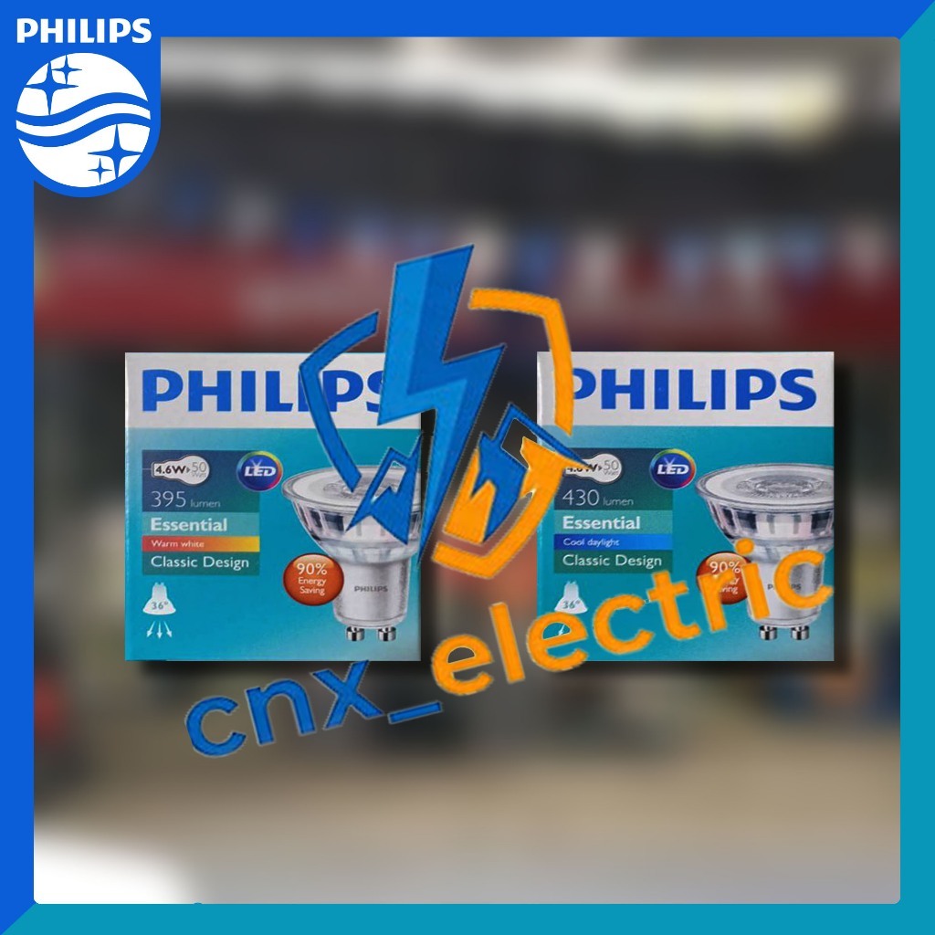 หลอดไฟ LED Philips Essential Spot Classic Design GU10 4.6w