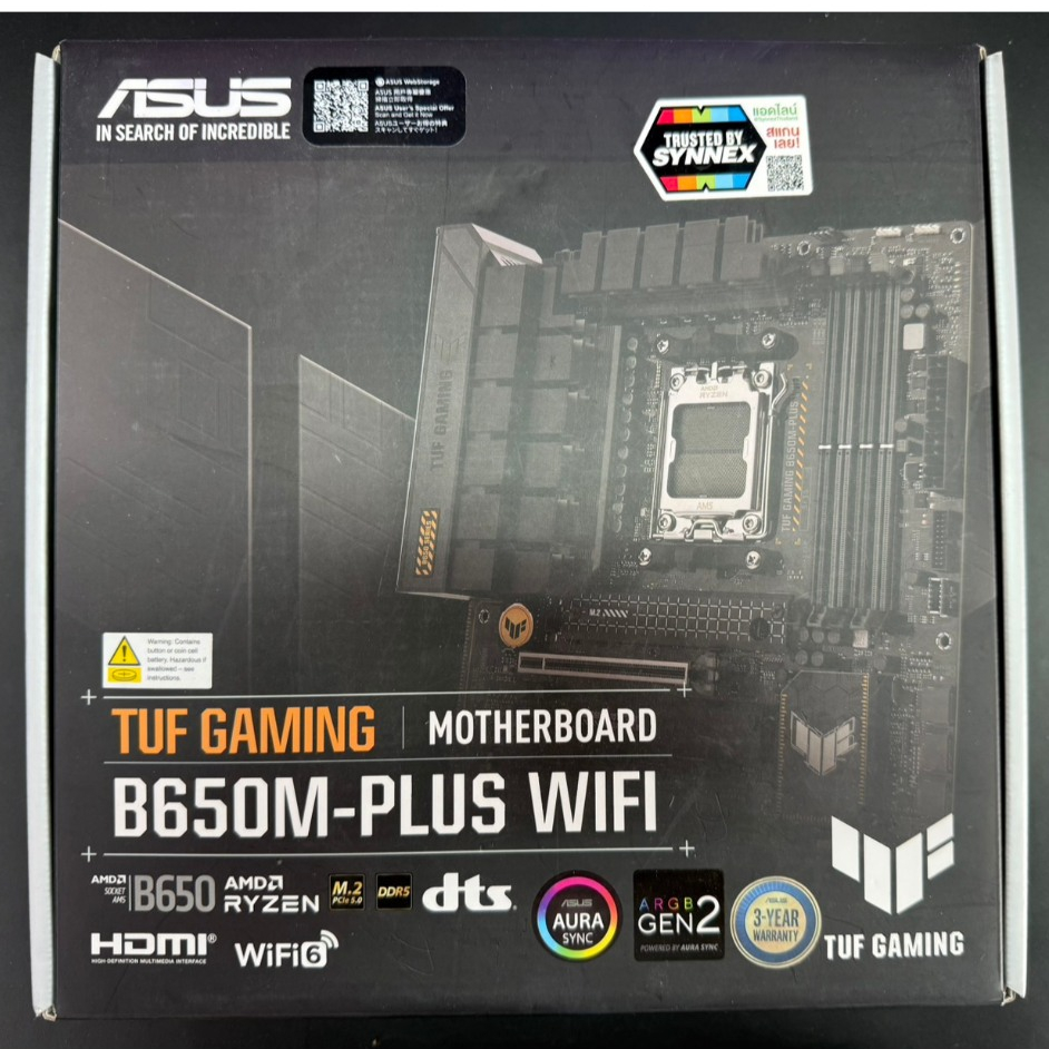 M/B AM5 ASUS TUF GAMING B650M PLUS WIFI 3-Y [มือสอง]