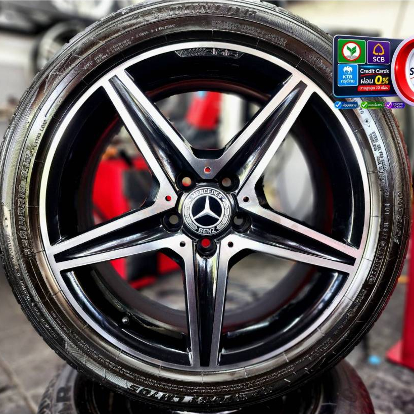 (4ล้อพร้อมยางมือสอง) ล้อ Mercedes Benz AMG แท้ศูนย์  C Class W205 ขอบ 18 5 รู 112 26210569  92332076