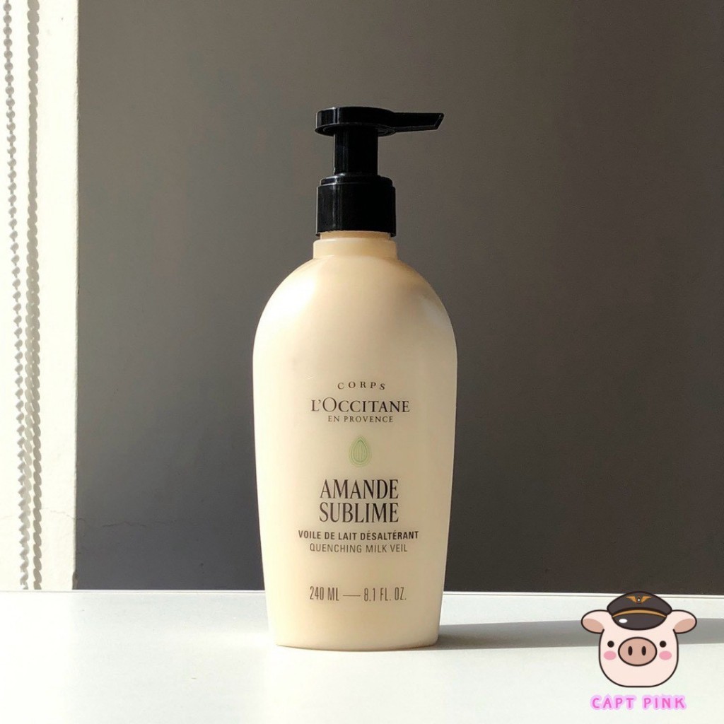 🌿L’OCCITANE Almond Quenching Milk Veil ขนาด 240 ml โลชั่นบำรุงผิวเนื้อน้ำนม ✨